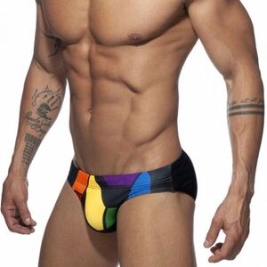 Push Pad swimwear Mens Printing Bathing Suit Swimming Briefs Low Waist Swimsuit